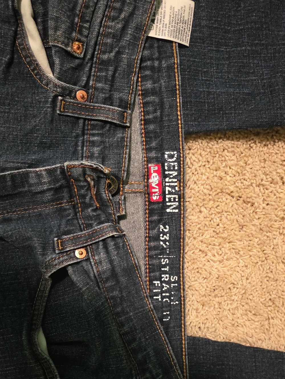 Levi's Men’s Dark Blue Slim Straight Jeans